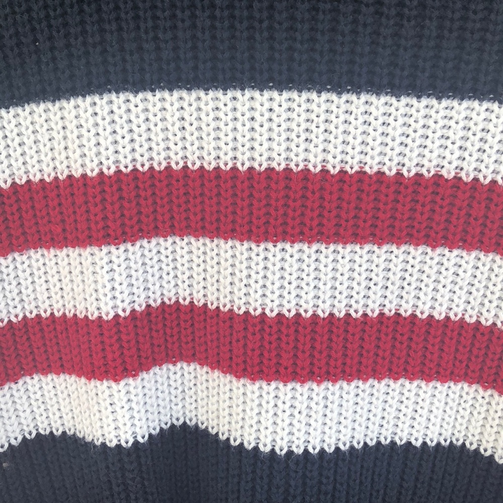💛Hollister Navy Red White Blue Striped Sweater S - Picture 3 of 4